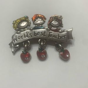 World’s best teacher pin